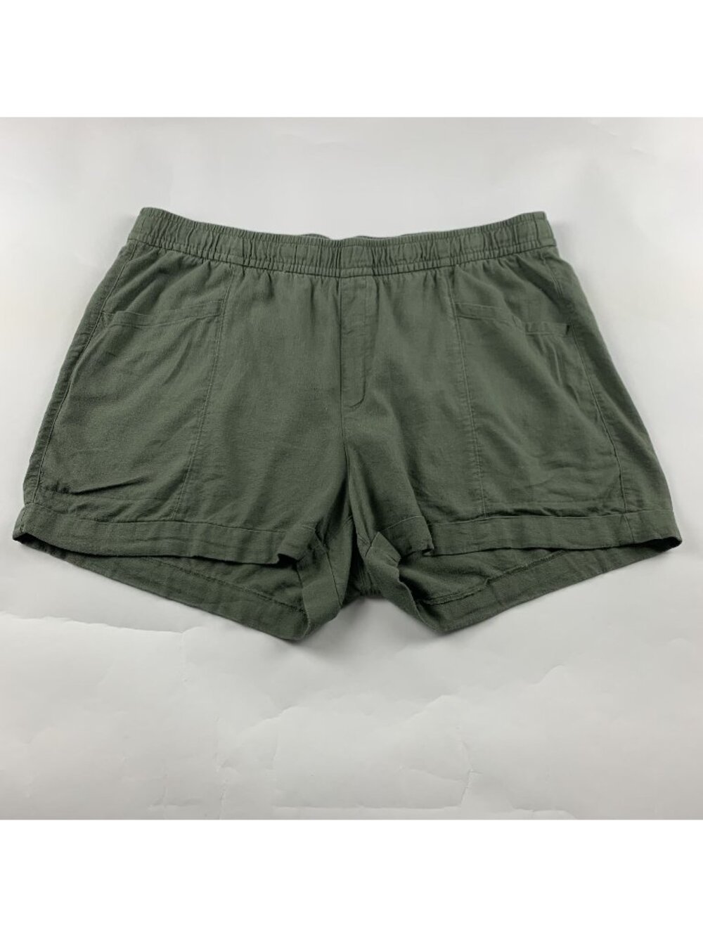 Old Navy Arugula Linen Blend Pull On Shorts XL - Picture 1 of 5